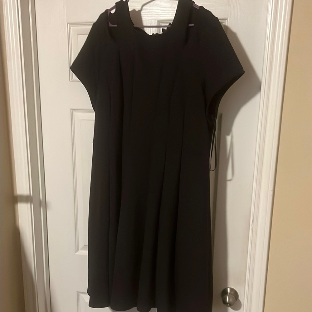 Lane Bryant Black A-Line Dolman Sleeve Mini Dress